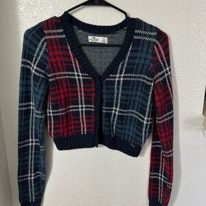 Hollister cropped button sweater